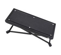 CHICAMPERA Foldable Guitar Foot Rest Stool for Guitarists with Classic Black Wood and Iron Material, Supportive and Portable Musician Accessory for Comfortable Playing Sessions