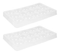 CHICAMPERA Fondant Flower Drying Mold 2Pcs Plastic Tray for Cake Decorating and Sugar Paste Flower Shaping with Curved Design, for DIY Baking