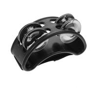 CHICAMPERA Foot Tambourine with Jingles Music Education for Rhythm Development and Hand-eye Coordination Black Percussion Instrument for S Music Enlightenment and Party Fun