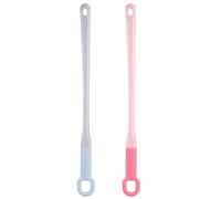 CHICAMPERA Foot Washing Brush for Effective Toe Gap Cleaning 2pcs with Ergonomic Handle and Soft Silicone Bristles Handle Foot Scrub Brush Suitable for Pregnant and Injured Users for