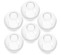 CHICAMPERA Glass Cupping Therapy Set 6 Pcs Thick Glass Fire Massage Cups with Finger Grips for Family Use 6X5X5Cm