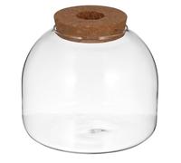 CHICAMPERA Glass Terrarium Jar with Wood Stopper for Moss Micro Landscape Plants Transparent DIY Hydroponic Container for Miniature Gardens Gift for Craft and Nature Enthusiasts