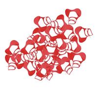 CHICAMPERA Goose and Poultry Anti-pecking Beak Covers 50pcs Red Plastic Blinders with Installation for Muscovy Duck Farm Use