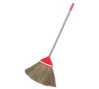 CHICAMPERA Grass Sweeper Handmade Broom 106Cm with Two-Section Handle, Soft Bristle Brush for Patio and Hardwood Floor Cleaning Indoors and Outdoors
