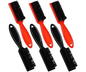 CHICAMPERA Hair Clipper Brushes for Hair and Beard Cleaning 6 Pcs Vintage with Nylon Bristles and Comfortable Plastic Handle and Home Use