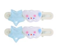 CHICAMPERA Hair Clips for Lightweight Plastic Barrettes 2pcs Cute Cloud and Star Hair Accessories Versatile Use for Hairstyles and Side Bangs