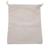 CHICAMPERA Hair Dryer Travel Bag Organizer, Large Light Grey Canvas Drawstring Pouch, 13 X 11.8 Inch, Dustproof Storage for Home and Hotel Use