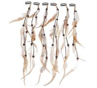 CHICAMPERA Hair Extensions Clip 6Pcs Ethnic Hair Accessories Lightweight Indian Style for Women Boho Dreadlock Decoration