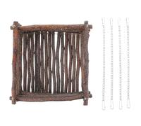 CHICAMPERA Hamster Hammock Wooden Hanging Nest with Chains for Small Pets Such As Hamsters, Rats and Chinchillas Cage Use