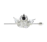 CHICAMPERA Han Hairpin Set Silver Alloy Traditional Chinese Hairpin with Fine Workmanship, Simple and Elegant Style Suitable for Photo Prop, Classic Ancient Hair Decoration Color