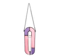 CHICAMPERA Handcrafted Stained Glass Hanging Plant Holder with Glass Tube, Wall-mounted Propagation Station for Home Styling and Small Apartments, Elegant Modern Artistic Design