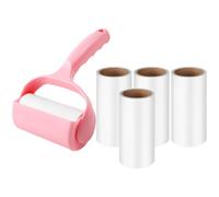 CHICAMPERA Handheld Lint Roller for Pet Hair Removal with Sticky Sheets, Practical Plastic Clothes Roller, Easy Operation, for Home and Travel, with 60 Sheets