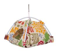 CHICAMPERA Hanging Parrot Bed with Clasp, Cloth and Iron Wire Indoor Nest | Quick Dry, Wind Protection, Lovely Pattern, Winter Warmth for Cockatiels and Monk Parrot
