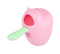 CHICAMPERA Hippo Baby Shampoo Rinse Cup and Bath Rinser for Newborns, Large Pink Plastic Shower Scoop Water Jug for Gentle Hair Washing and Eye Protection During Baby Bathing