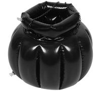 CHICAMPERA Inflatable Halloween Cauldron Cooler Party Ice Bucket Black Witch Pot Shaped Drink Holder Compact Design Store Ice Cubes for Many Occasions