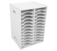 CHICAMPERA Ink Pvc with Pad Rotating 48 Slots Storage Large Capacity Rack Convenient Access Stamp Pad Organizer Tray Versatile Compatibility for Home and Office Use