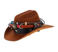 CHICAMPERA Interactive Robot Cowboy Hat Car Ornament for Models with Hanging Rearview Decoration