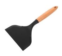 CHICAMPERA Japanese Silicone Spatula with Wooden Handle for Tamagoyaki Non-Stick Turner for Flipping Scraping and Serving Kitchen Use Versatile Cooking Tool for Wok and Baking