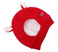 CHICAMPERA Knitted Dog Hat for Large Breeds Soft Warm Winter Beanie with Cute Ears Windproof Pet Headwear for Golden Retrievers Comfortable Stretchy Knit Cap