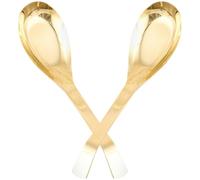CHICAMPERA Large Brass Soup Spoon with Thickened Long Handle, Multi-Functional Use for Canteen and Kitchens, Practical and Not Easy to Deform Serving Ladle for Home and Restaurant