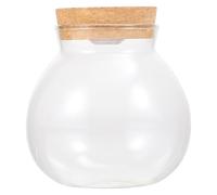 CHICAMPERA LED Light Glass Ecological Bottle Transparent Micro Landscape DIY Terrarium Vase for Home Decor and Fish Tank with Hydroponics Function