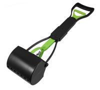 CHICAMPERA Long Handle Easy to Store Dog Pooper Scooper with Foldable Design and Rotatable Scoop Head Pet Poop Shoveling Tool Made of Sturdy Abs and Pp for Yard and Trips the Park