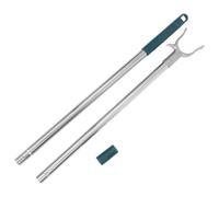 CHICAMPERA Long Reach Clothesline Pole Extendable Heavy Duty Hanging Rail with Two-Section Splicing for Indoor and Outdoor Clothes Drying Random Style