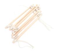 CHICAMPERA Macrame Hair Claw Clip Holder Organizer with Wood and Cotton Rope, Beige Wall Hanging Decoration for Bedroom Or behind The Door, Elegant Hair Accessories Storage Solution