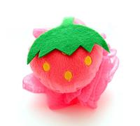CHICAMPERA Mesh Shower Balls Soothes Skin and Cleans 6pcs Fruit Shaped Bath Sponge Set with Plush and Nylon Material Includes Short Rope for Easy Hanging, for Bathing