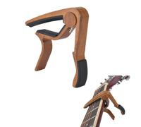 CHICAMPERA Metal Acoustic Guitar Capo with Quick Release Function and Fashionable Wooden Grain Appearance, for Holding Strings Tight and Easy One-handed Use