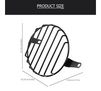 CHICAMPERA Metal Motorcycle Headlight Cover Black Mesh Guard Easy to Install Lamp Protector Classic Style for Motorbike Front Headlight Protection