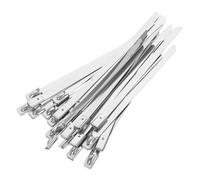 CHICAMPERA Metal Zip Ties Stainless Steel Self-Locking 100Pcs Heavy Duty Cable Straps for Home Repair and Storage