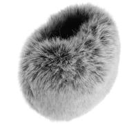 CHICAMPERA Microphone Furry Windscreen Muff Soft Noise-reducing Wind Cover for Clear Recordings Detachable Microphone Wind Screen for Outdoor and Studio Use Black and White Mix