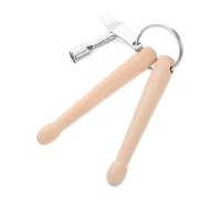 CHICAMPERA Miniature Wooden Drumstick Keychain Charm with Polished Surface Durable Music Percussion Pendant for Handbags Backpacks and Keys Stylish Drummer Gift Accessory