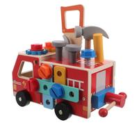 CHICAMPERA Montessori Wooden Tool Truck for Educational Stem Construction for Enhances Motor Skills and Creativity with Real Design for Family Bonding
