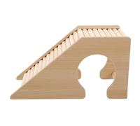 CHICAMPERA Multi-function Sturdy Wooden Ladder Beige Natural Wood Hamster Ladder Hideout for Gerbils and Hamsters Suitable and Pet Cage