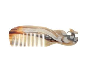 CHICAMPERA Multi-purpose Comb Handmade Ox Horn Scalp Massager Anti-static Beautiful Comb Natural Shapes and Texture for Hair Care Random Color
