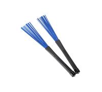 CHICAMPERA Pair of Blue Retractable Nylon Drum Brushes for Jazz and Rock, Comfortable to Touch and Suitable for Music Playing, Professional Drumsticks for Musicians and Drum Players