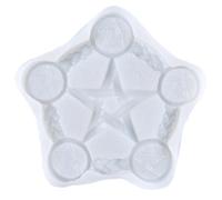 CHICAMPERA Pentagram Shaped Silicone Candle Stick Mould with Five Candle Holders for DIY Handmade Suitable for Home Lighting and Divination Rituals
