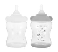 CHICAMPERA Pet Feeding Bottles Portable Nursing Feeder 2pcs Silicone and Pp Material, Heat Resistant Design for Newborn Puppies and Small Animals for Outdoor Use and Trips