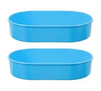CHICAMPERA Pill Dispenser Tray Plastic Medication Organizer 2Pcs Cart Tray for Healthcare Environment Blue