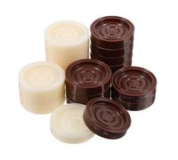 CHICAMPERA Plastic Chess Magnetic Stones 24Pcs Checkers Pieces for Portable Board Game Play Anytime Anywhere