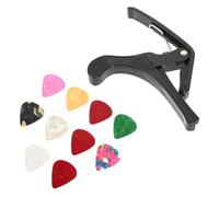 CHICAMPERA Plastic Guitar Capo with High Elastic Spring and Wear Resistance, Multi-function Portable Capo Suitable for Acoustic and Electric Guitar Beginners and Professionals Random Color