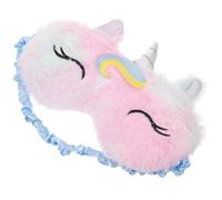 CHICAMPERA Plush Eye Mask Unicorn Design Soft Comfortable Eye Blindfold for Travel Sleep for Nap Time with Tie-Dye Purple Pattern