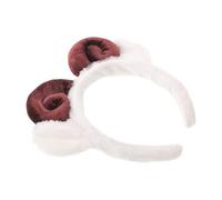 CHICAMPERA Plush Sheep Horn Headband Lightweight and Sturdy with Lamb Ears Animal Ears Elastic Hair Accessory for Cosplay and Birthday Parties for Men and Women