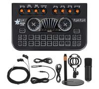 CHICAMPERA Podcast Microphone Bundle with Mixer Microphone and Stereo Sound Mixer Featuring Professional Sound Quality and Mixing Technology in Metal and Plastic Design for Podcast Setups