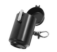 CHICAMPERA Portable Ashtray with Lid Large Capacity Leakproof Pocket Size Travel Cigarette Ashtray for Outdoor Home Car Use Black