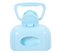 CHICAMPERA Portable Dog Pooper Scooper Clip Blue Pet Waste Picker Poop Grabber for Outdoor Use with Easy Carry Design