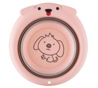 CHICAMPERA Portable Folding Washbasin with Cute Cartoon Design Plastic Collapsible Wash Basin for Camping Hiking Travel Easy to Clean Safe and Sturdy Tub