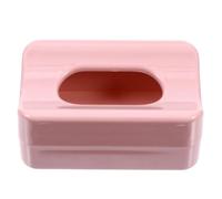 CHICAMPERA Portable Pink Plastic Powder Storage Container for Nail Glitter and Dip Powder with Brush Holder, Delicate Design for DIY Nail Art and Manicure Salon Use